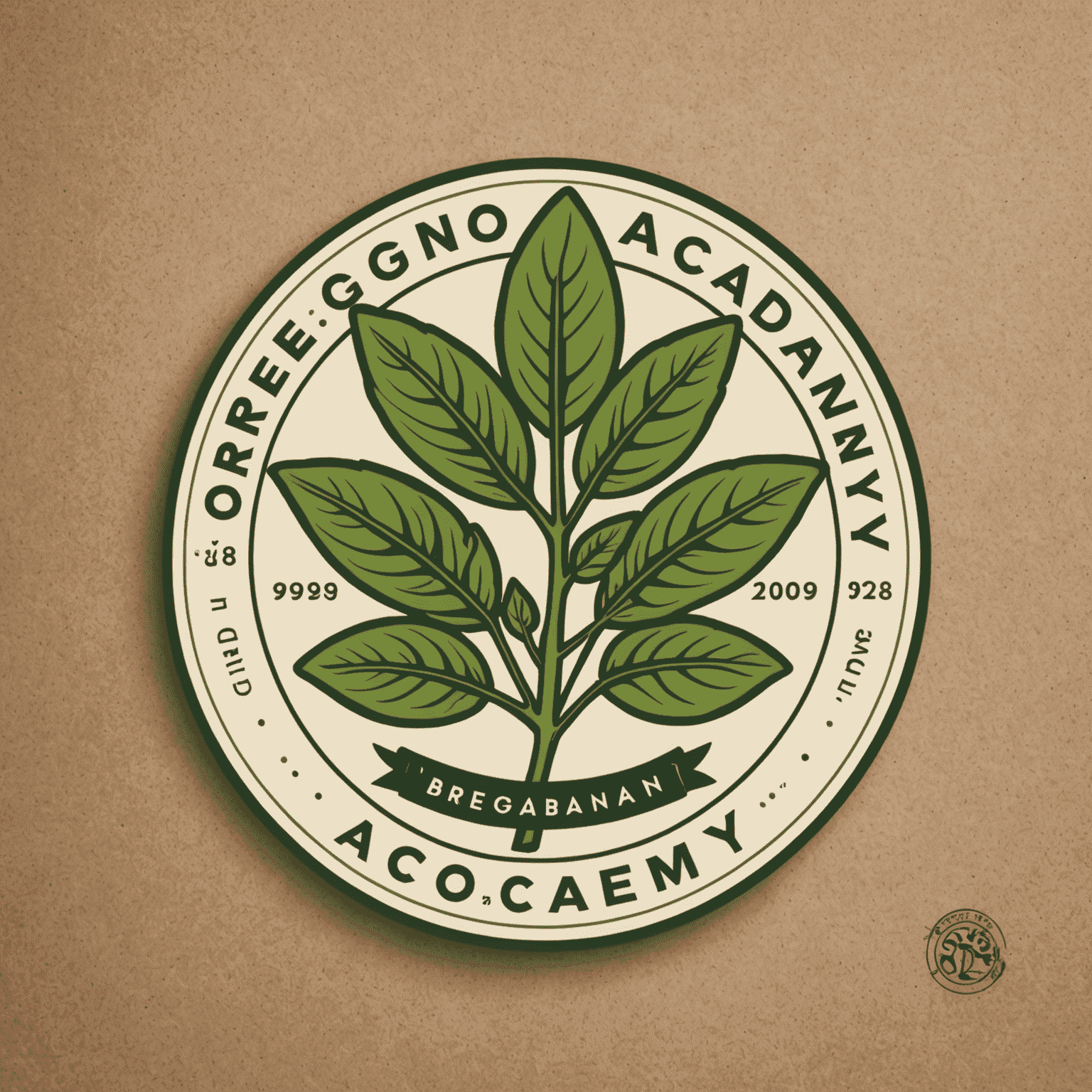 Logo Oregano Academy przedstawiające stylizowaną gałązkę oregano obok eleganckiej czcionki