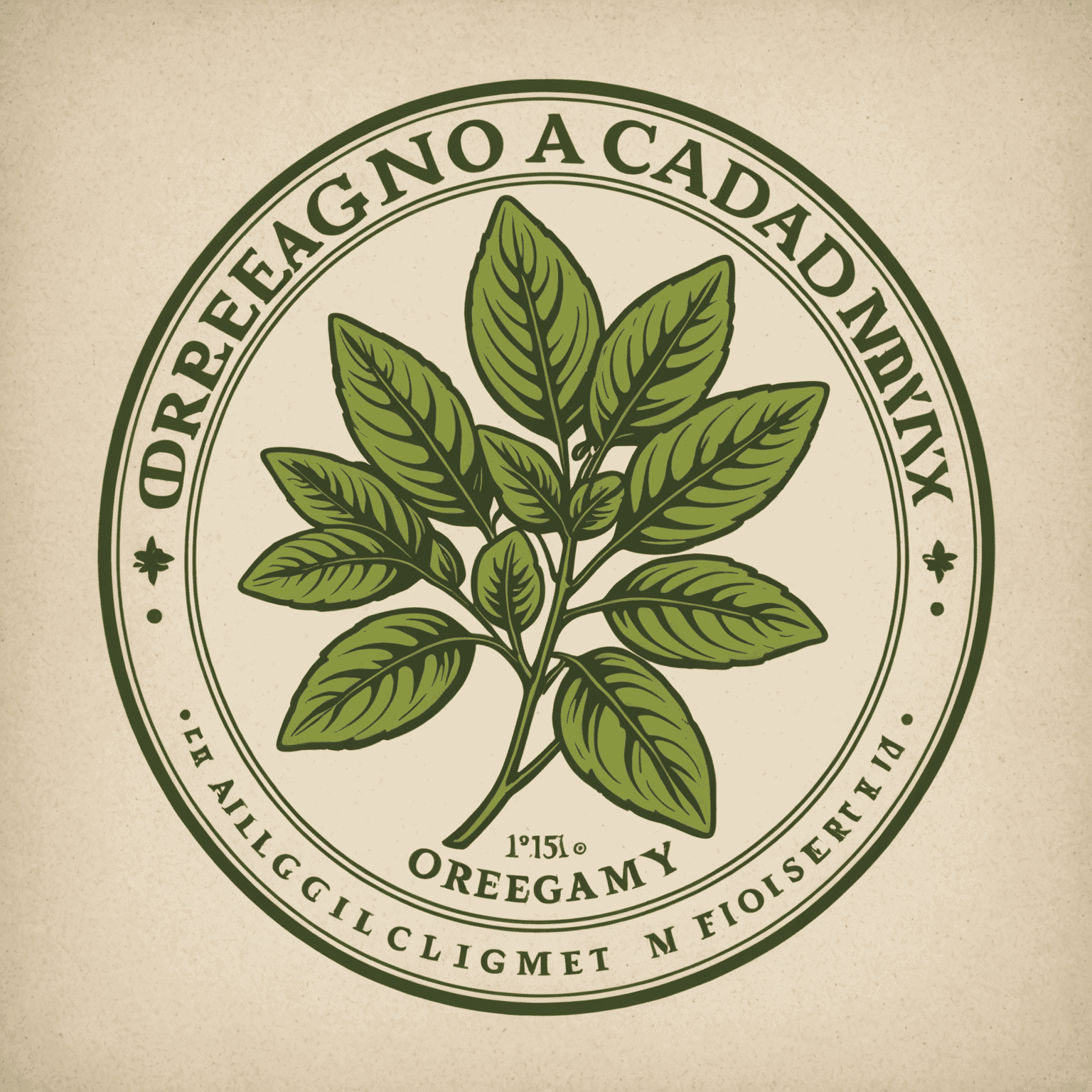 Logo Oregano Academy przedstawiające stylizowaną gałązkę oregano obok eleganckiej czcionki