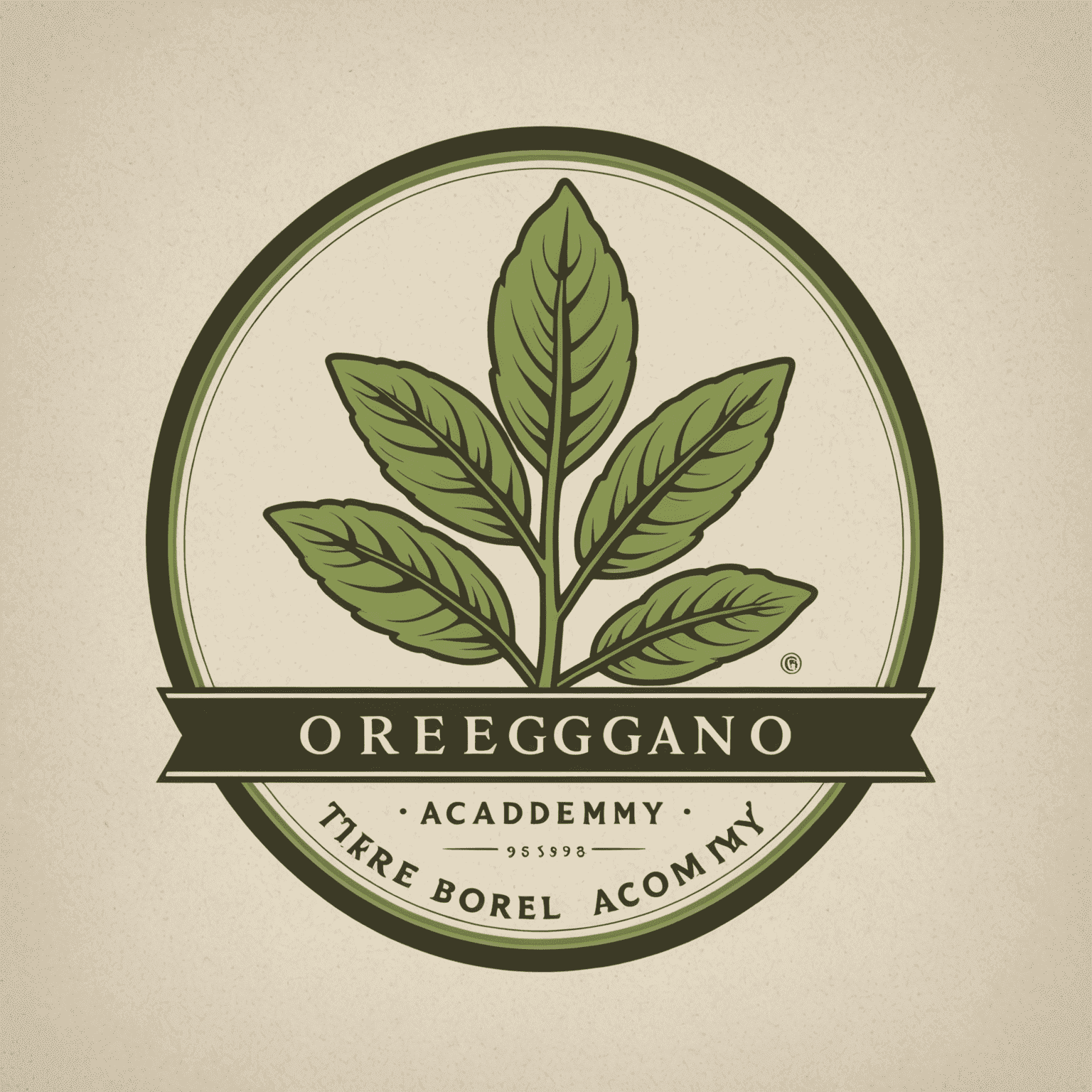 Logo Oregano Academy przedstawiające stylizowaną gałązkę oregano obok eleganckiej czcionki